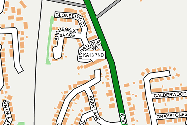 KA13 7ND map - OS OpenMap – Local (Ordnance Survey)