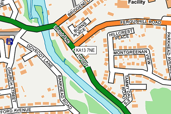 KA13 7NE map - OS OpenMap – Local (Ordnance Survey)