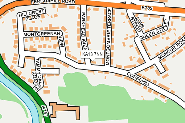 KA13 7NN map - OS OpenMap – Local (Ordnance Survey)