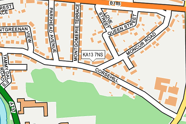 KA13 7NS map - OS OpenMap – Local (Ordnance Survey)