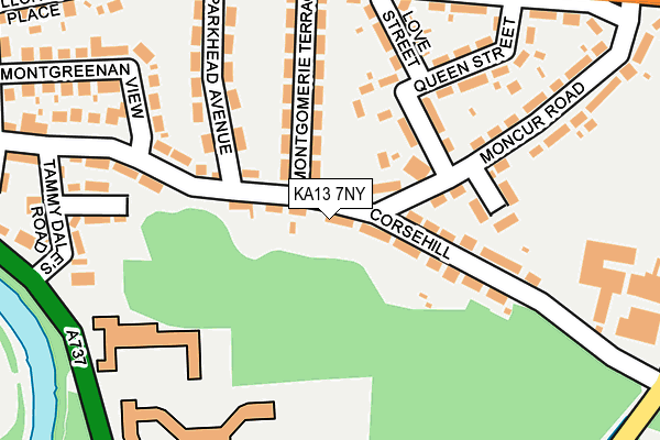 KA13 7NY map - OS OpenMap – Local (Ordnance Survey)