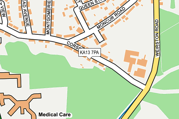 KA13 7PA map - OS OpenMap – Local (Ordnance Survey)