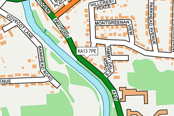 KA13 7PE map - OS OpenMap – Local (Ordnance Survey)