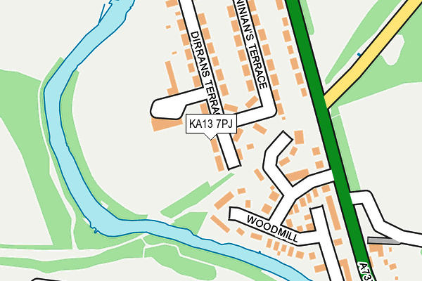 KA13 7PJ map - OS OpenMap – Local (Ordnance Survey)