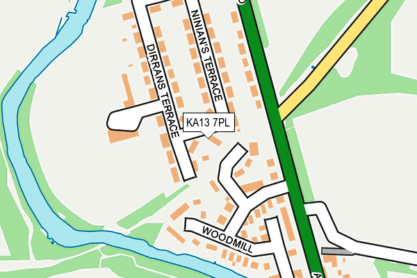 KA13 7PL map - OS OpenMap – Local (Ordnance Survey)