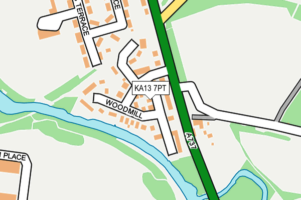 KA13 7PT map - OS OpenMap – Local (Ordnance Survey)