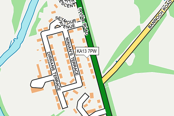 KA13 7PW map - OS OpenMap – Local (Ordnance Survey)