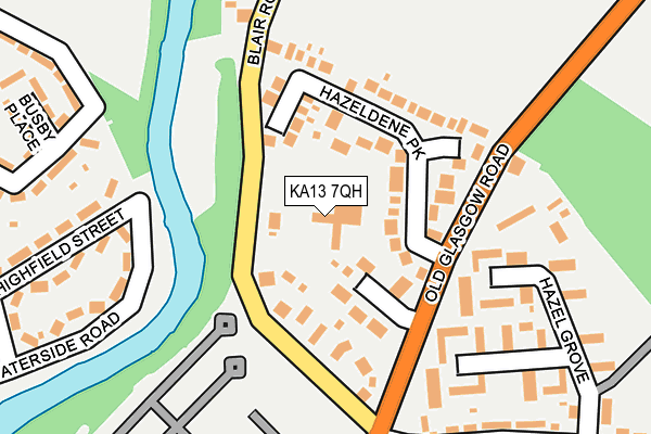 KA13 7QH map - OS OpenMap – Local (Ordnance Survey)