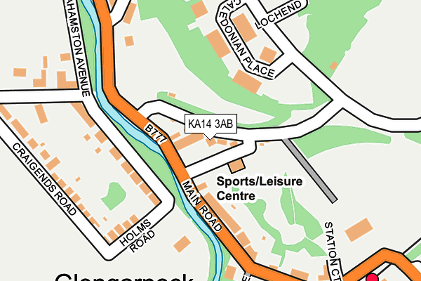 KA14 3AB map - OS OpenMap – Local (Ordnance Survey)