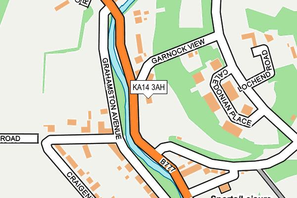 KA14 3AH map - OS OpenMap – Local (Ordnance Survey)
