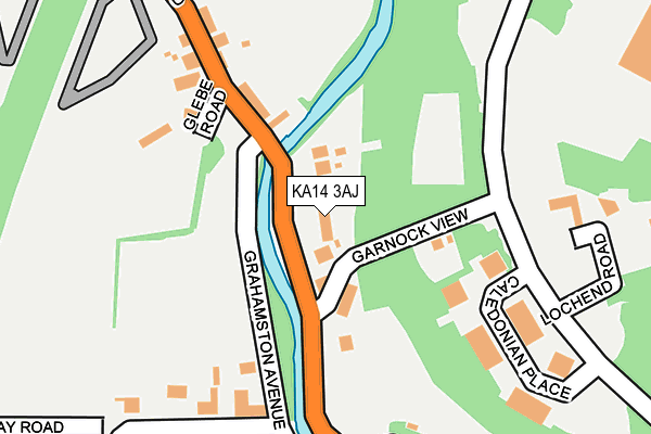 KA14 3AJ map - OS OpenMap – Local (Ordnance Survey)