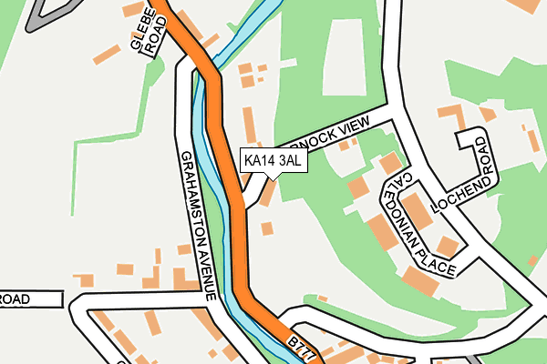 KA14 3AL map - OS OpenMap – Local (Ordnance Survey)