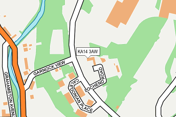 KA14 3AW map - OS OpenMap – Local (Ordnance Survey)