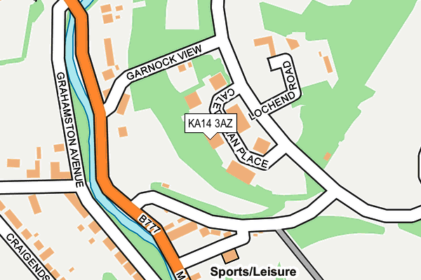 KA14 3AZ map - OS OpenMap – Local (Ordnance Survey)