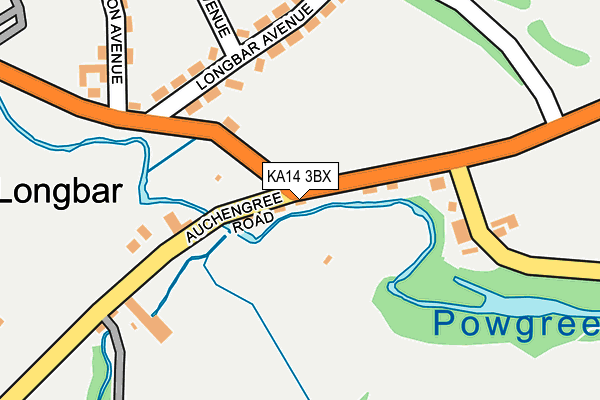 KA14 3BX map - OS OpenMap – Local (Ordnance Survey)