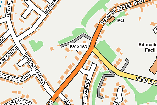 KA15 1AN map - OS OpenMap – Local (Ordnance Survey)