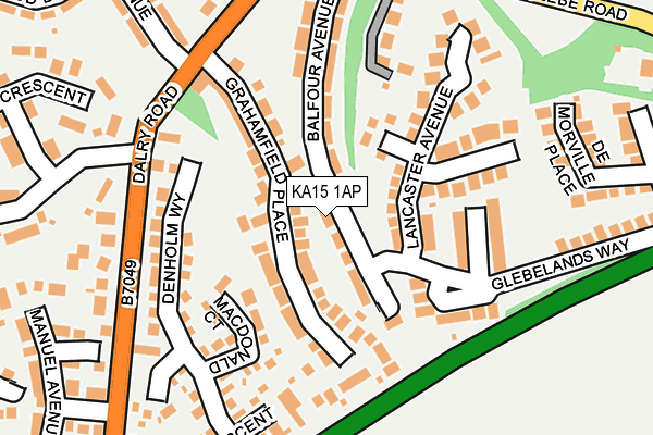 KA15 1AP map - OS OpenMap – Local (Ordnance Survey)
