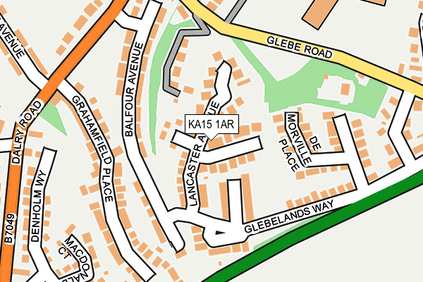 KA15 1AR map - OS OpenMap – Local (Ordnance Survey)