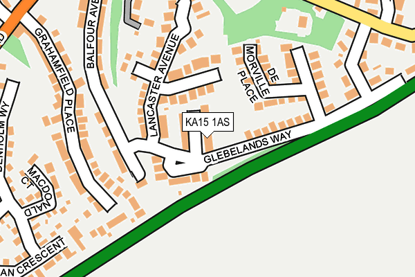 KA15 1AS map - OS OpenMap – Local (Ordnance Survey)