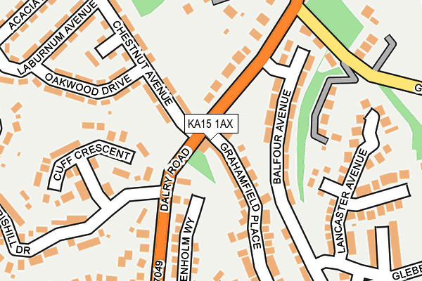 KA15 1AX map - OS OpenMap – Local (Ordnance Survey)