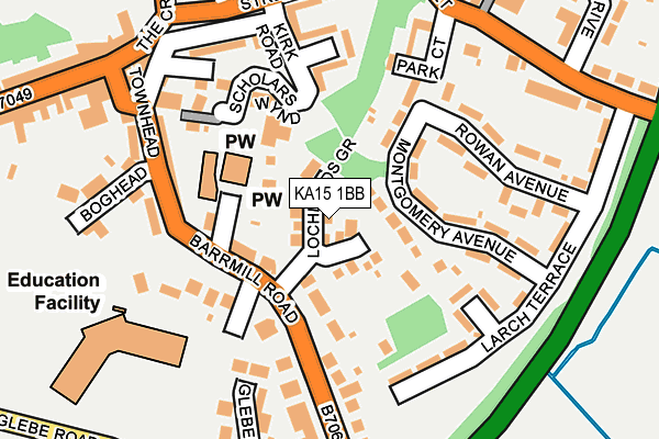 KA15 1BB map - OS OpenMap – Local (Ordnance Survey)