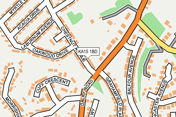 KA15 1BD map - OS OpenMap – Local (Ordnance Survey)