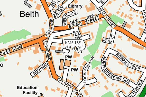 KA15 1BF map - OS OpenMap – Local (Ordnance Survey)