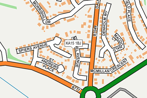 KA15 1BJ map - OS OpenMap – Local (Ordnance Survey)