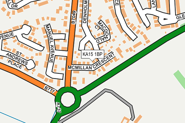 KA15 1BP map - OS OpenMap – Local (Ordnance Survey)