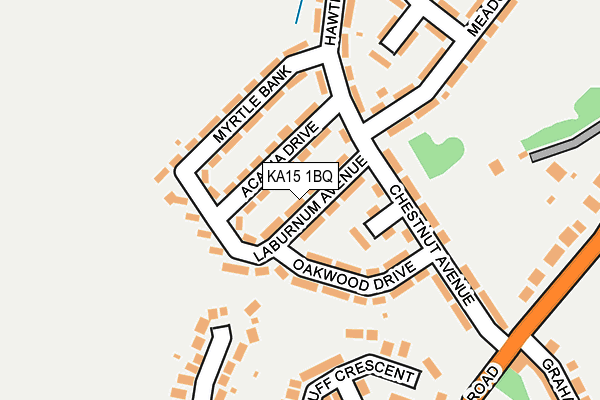 KA15 1BQ map - OS OpenMap – Local (Ordnance Survey)