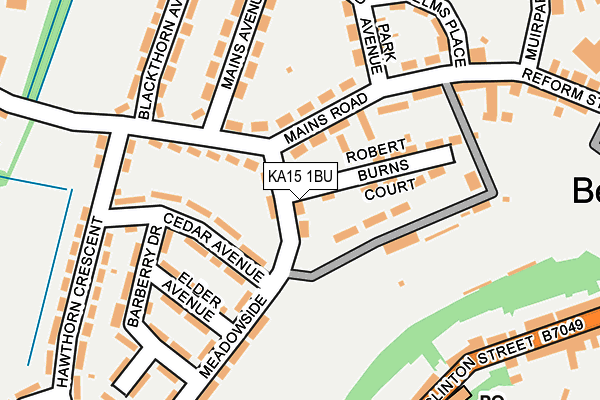 KA15 1BU map - OS OpenMap – Local (Ordnance Survey)