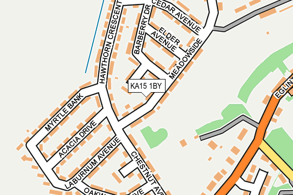 KA15 1BY map - OS OpenMap – Local (Ordnance Survey)
