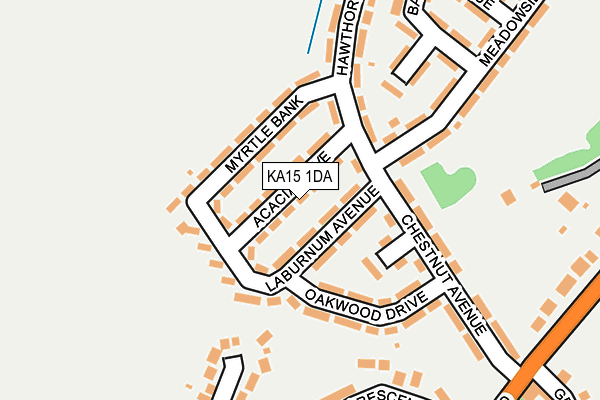 KA15 1DA map - OS OpenMap – Local (Ordnance Survey)