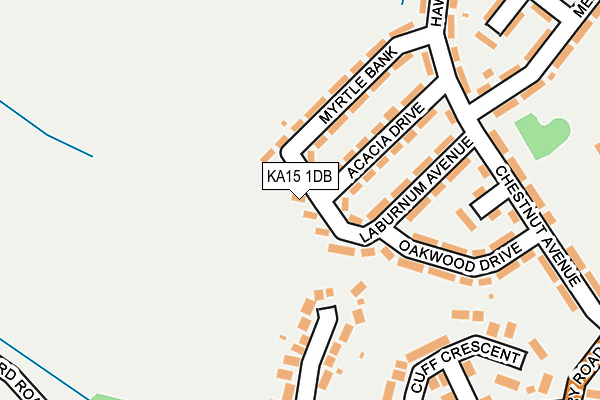 KA15 1DB map - OS OpenMap – Local (Ordnance Survey)