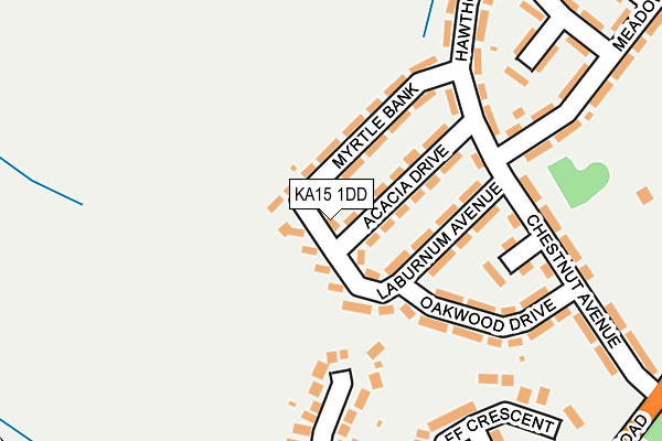 KA15 1DD map - OS OpenMap – Local (Ordnance Survey)