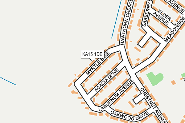 KA15 1DE map - OS OpenMap – Local (Ordnance Survey)