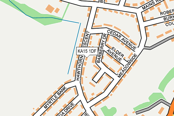 KA15 1DF map - OS OpenMap – Local (Ordnance Survey)