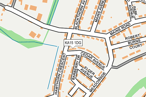 KA15 1DG map - OS OpenMap – Local (Ordnance Survey)
