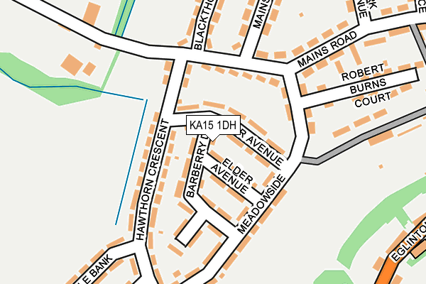 KA15 1DH map - OS OpenMap – Local (Ordnance Survey)