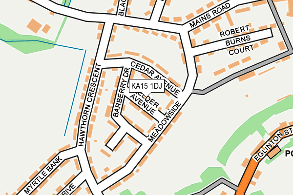 KA15 1DJ map - OS OpenMap – Local (Ordnance Survey)