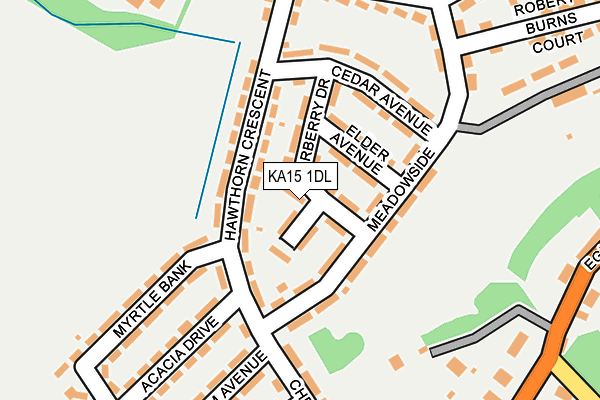 KA15 1DL map - OS OpenMap – Local (Ordnance Survey)