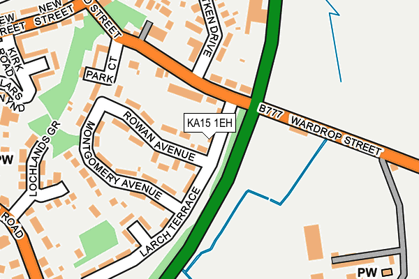 KA15 1EH map - OS OpenMap – Local (Ordnance Survey)