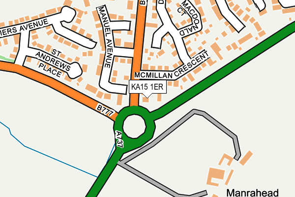 KA15 1ER map - OS OpenMap – Local (Ordnance Survey)