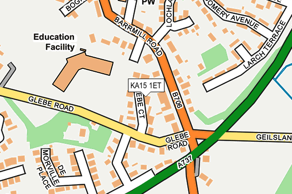 KA15 1ET map - OS OpenMap – Local (Ordnance Survey)