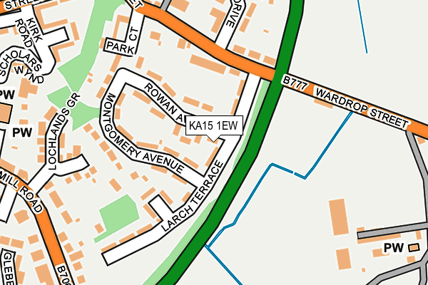 KA15 1EW map - OS OpenMap – Local (Ordnance Survey)