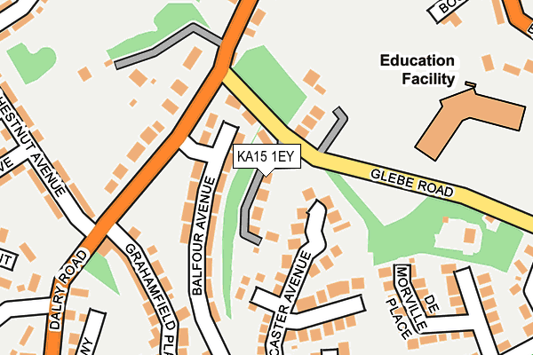 KA15 1EY map - OS OpenMap – Local (Ordnance Survey)