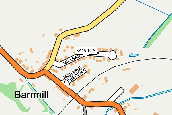 KA15 1GA map - OS OpenMap – Local (Ordnance Survey)