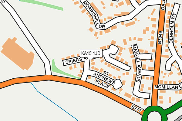 KA15 1JD map - OS OpenMap – Local (Ordnance Survey)