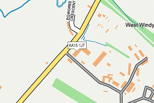 KA15 1JT map - OS OpenMap – Local (Ordnance Survey)