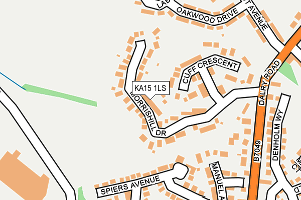 KA15 1LS map - OS OpenMap – Local (Ordnance Survey)